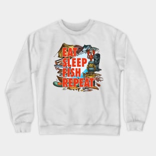 Eeat Sleep Fish Repeat Crewneck Sweatshirt